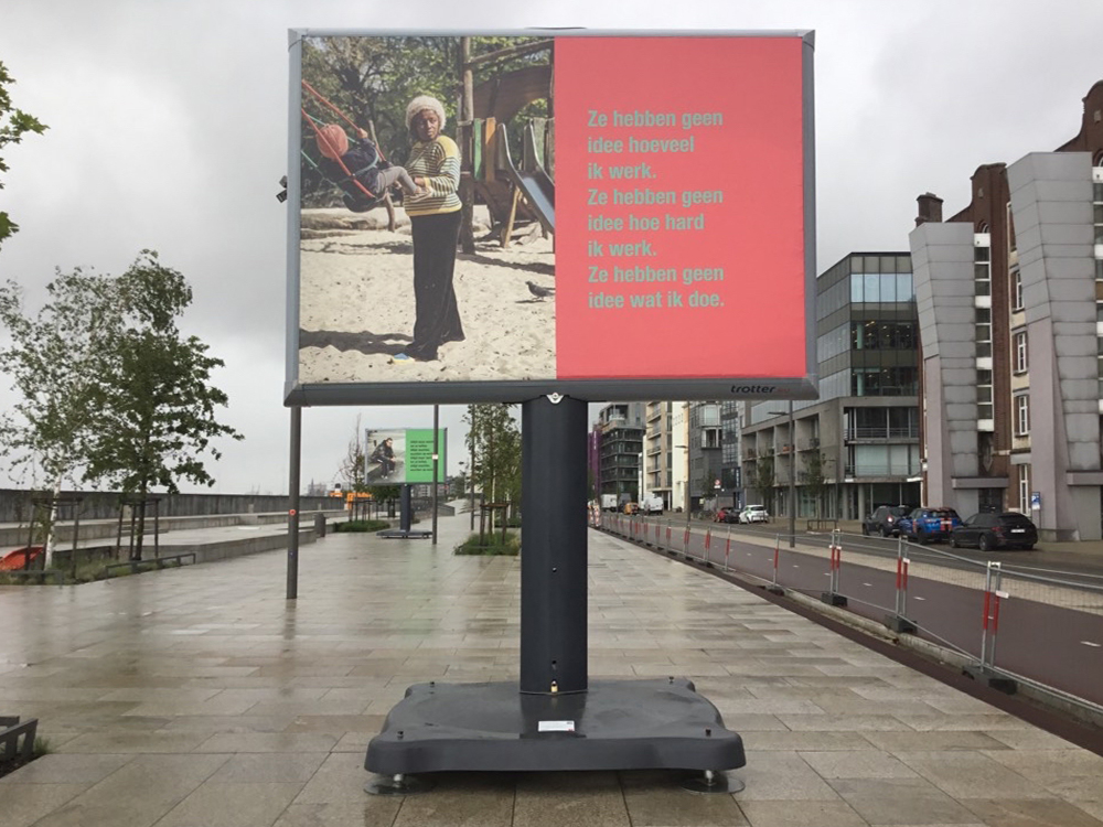 Openlucht expositie trotter billboards belgie antwerpen